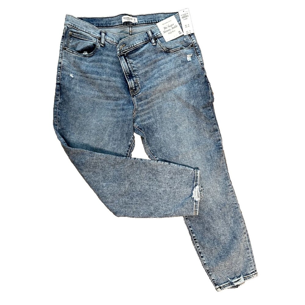 Abercrombie & Fitch Curve High Rise Super Skinny Ankle Jeans 34 -18S NWT